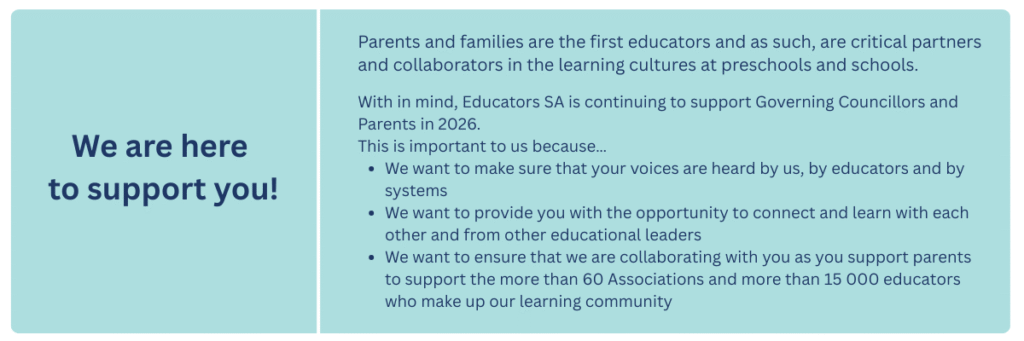 For Parents - Educators SA
